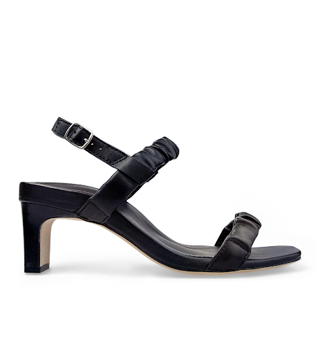 Black high heel shoe with ankle strap