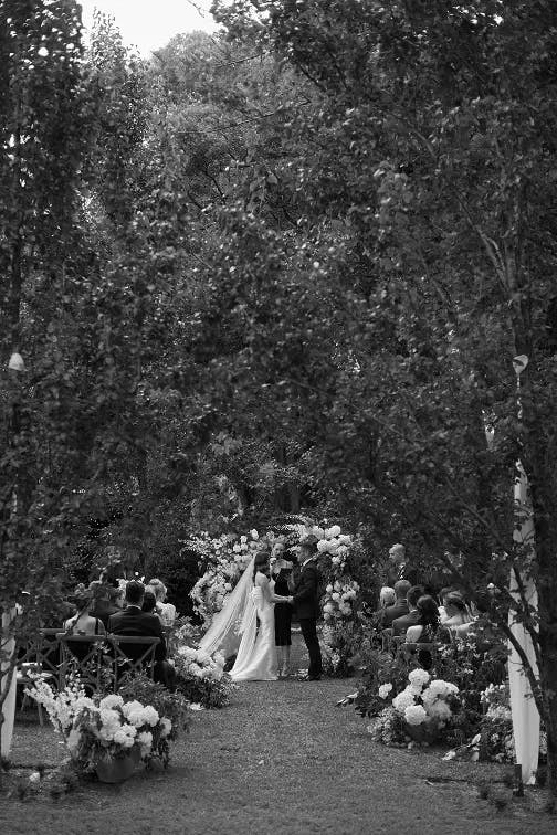 Empty ceremony at The Cedar Lawn