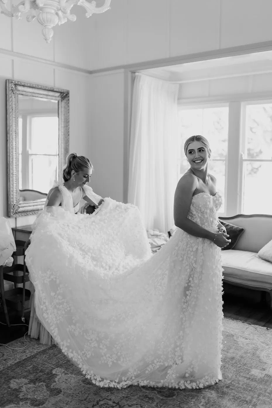 Bride getting ready