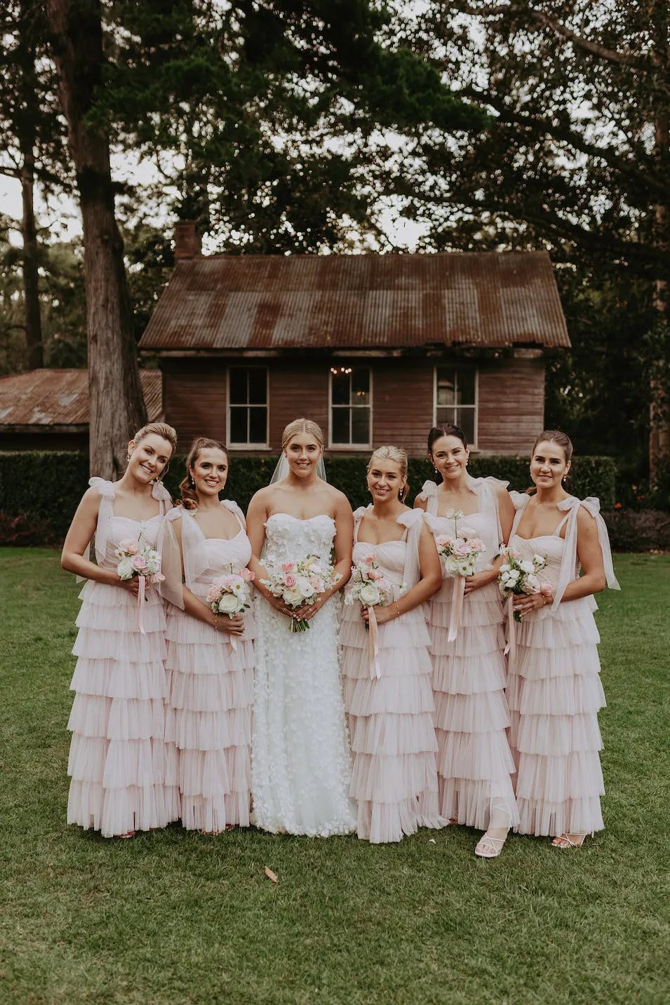 Bride and bridesmaids