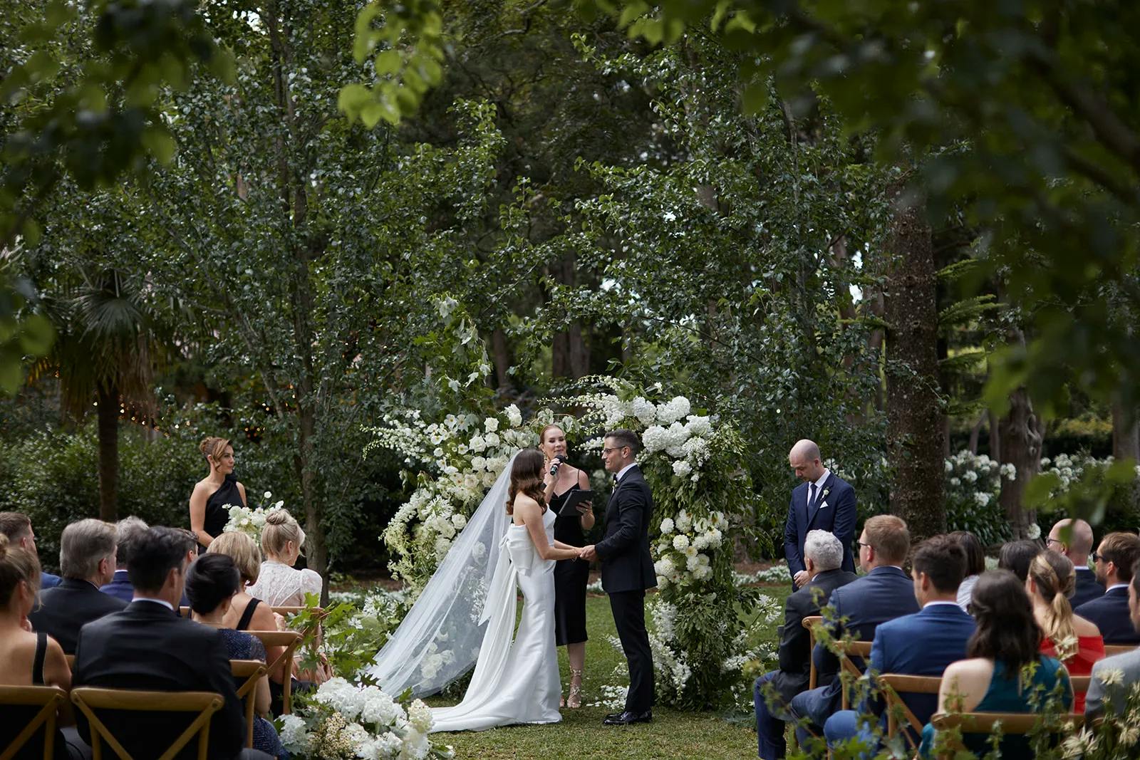 an outdoor wedding ceremony at gabbinbar