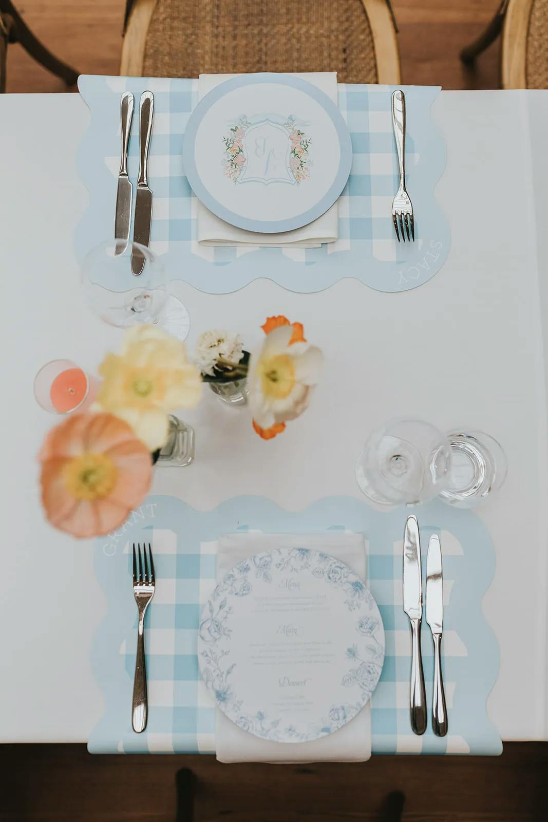 Reception table with table setting