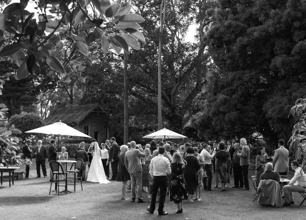 Graden party image in black and white