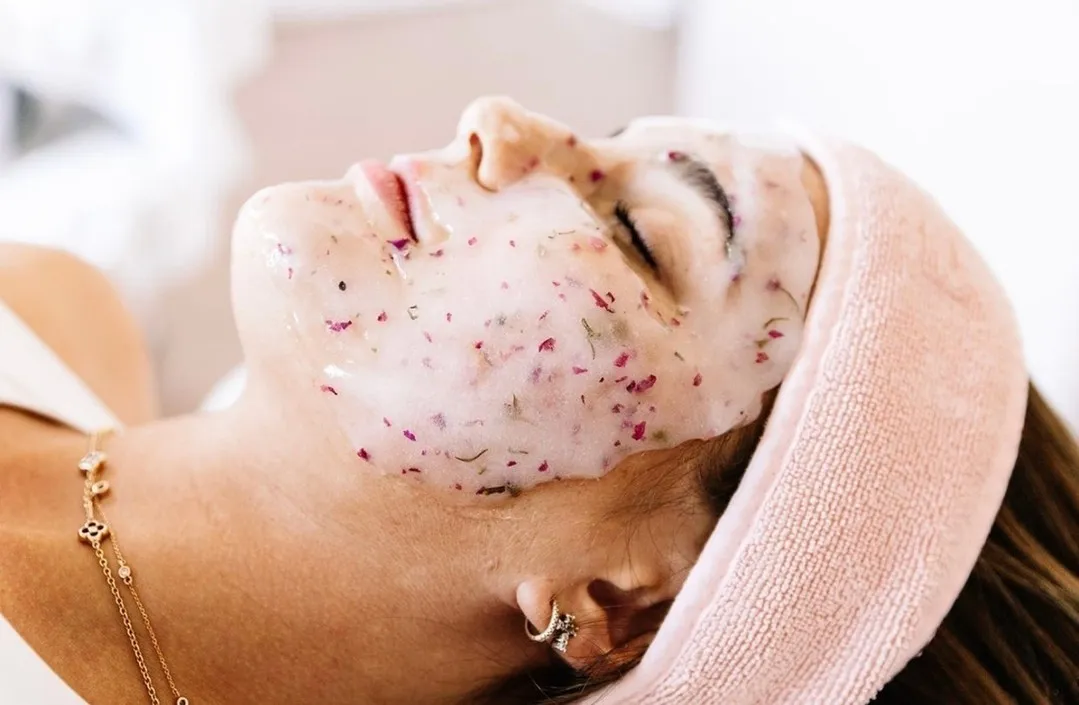 Women with a face mask on