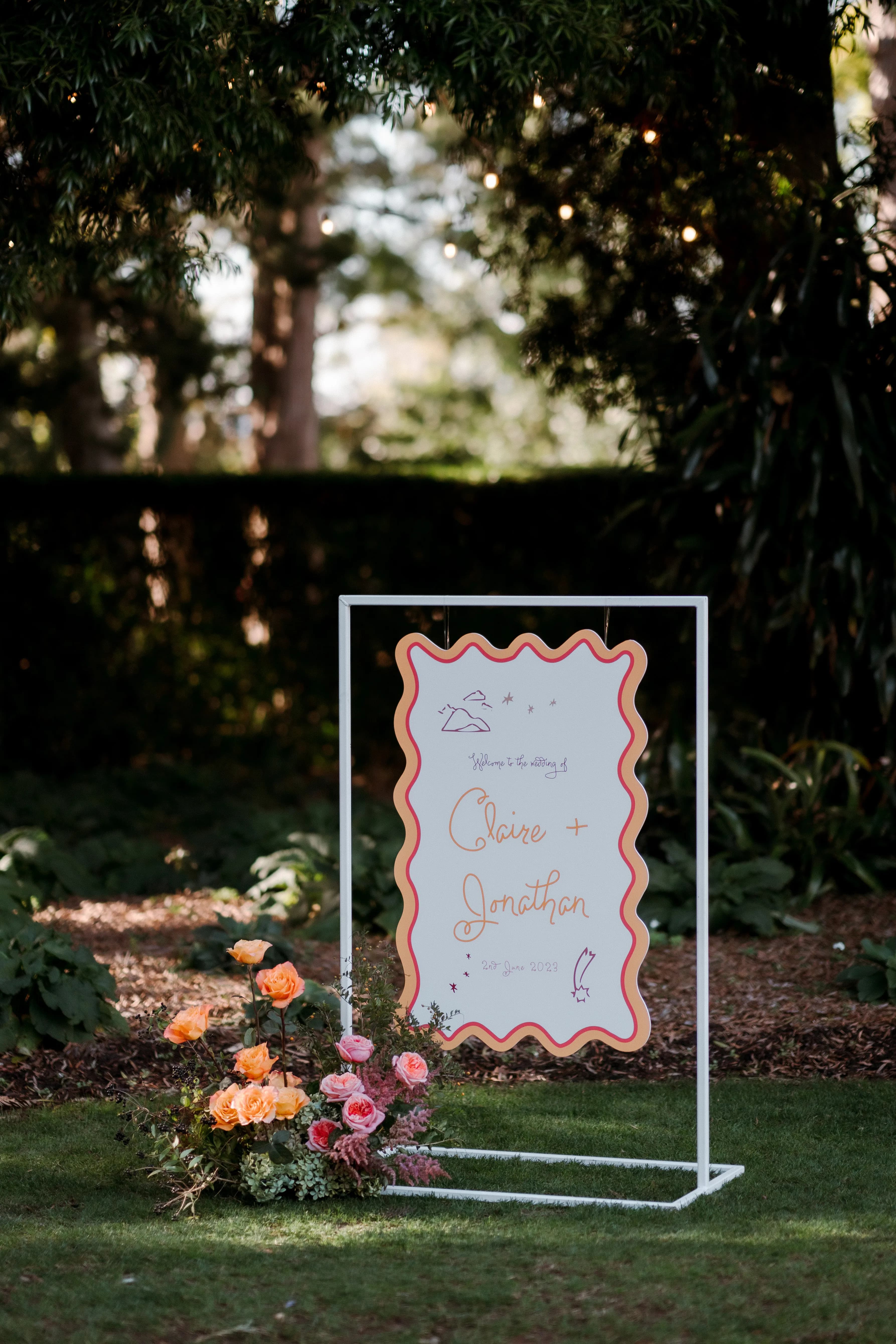 Wedding welcome sign