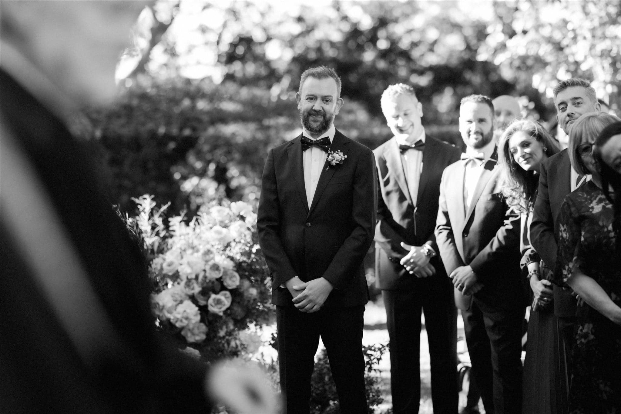 Groom waiting for bride