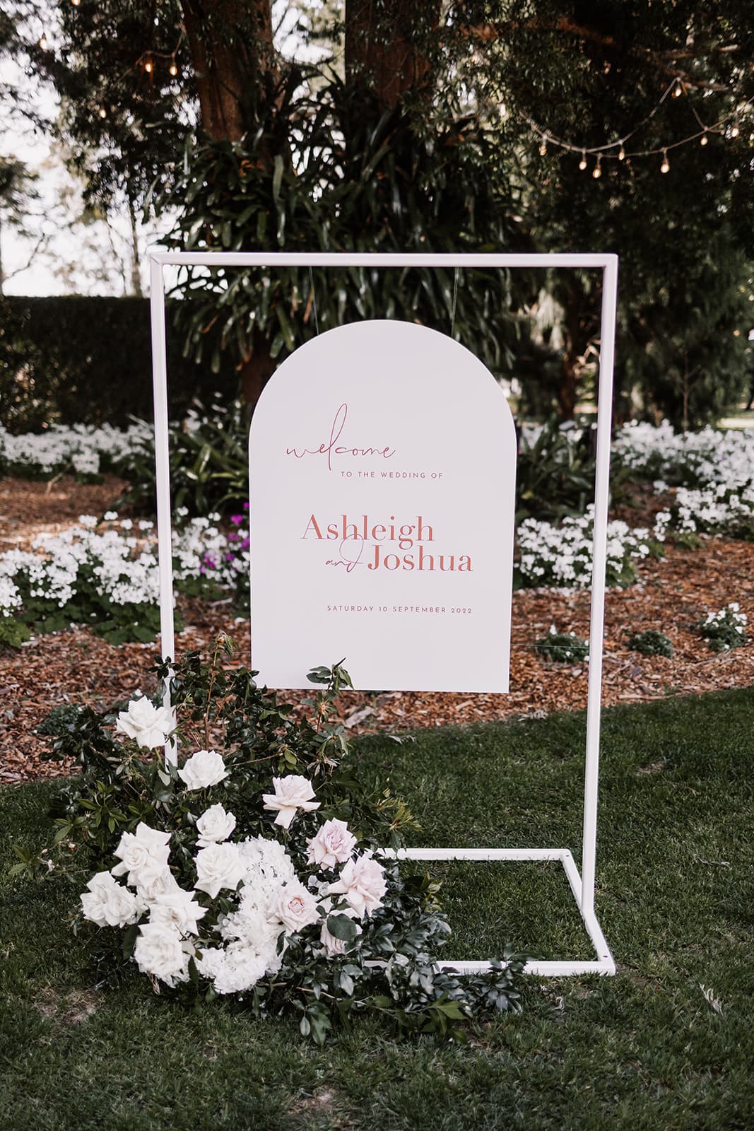 Wedding welcome sign